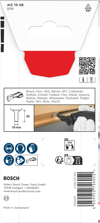 Bosch universaalne Starlock-tera 10 × 25 mm.